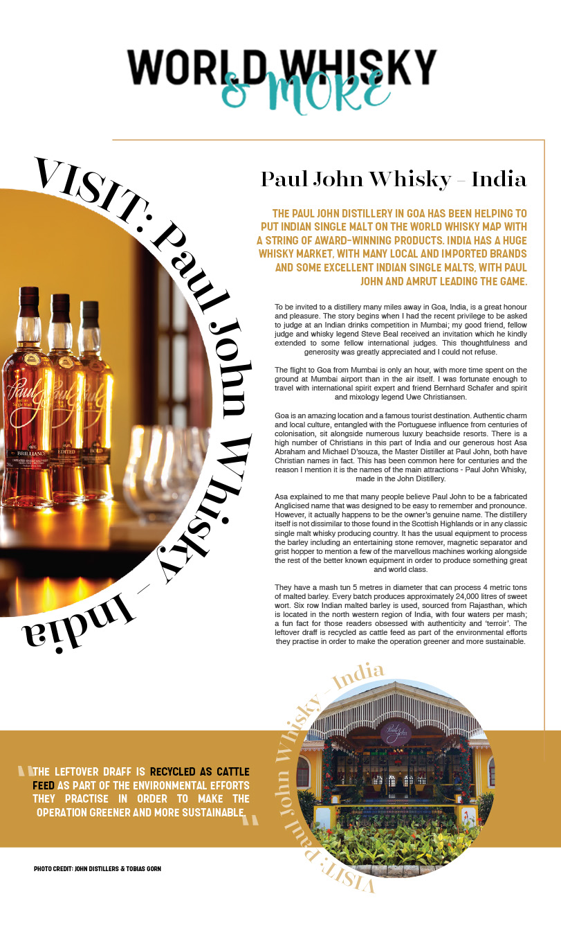 The Paul John distillery in Goa has been helping to put Indian single malt on the world whisky map with a string of award-winning products.