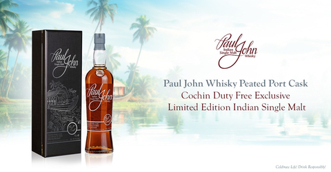 Paul John Whisky Peated Port Cask - Cochin Duty Free Exclusive | Limited Edition Indian Single Malt